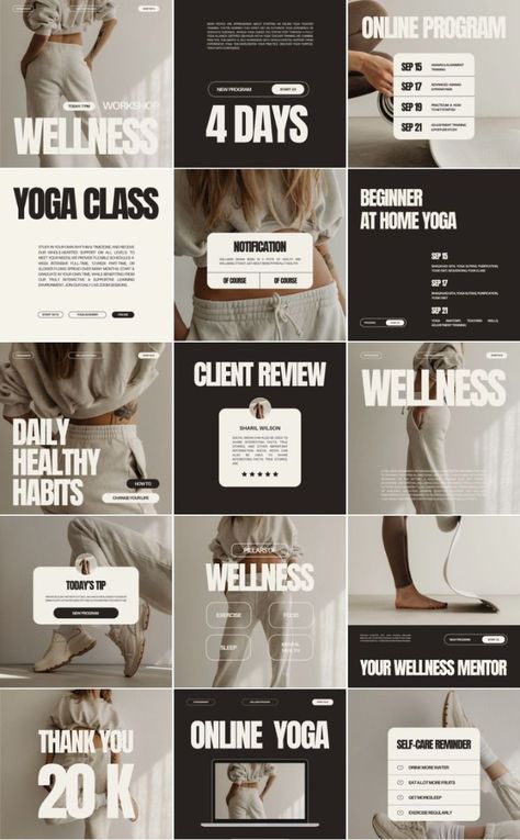 100 Wellness Templates for Instagram Posts and Stories Wellness Ig Feed, Health Coach Templates, Coaching Poster Design, Coaching Instagram Feed, Coaching Branding Design, Aesthetic Fitness Instagram Feed, Instagram Infographic Design, Health Instagram Feed, Instagram Fitness Post Ideas