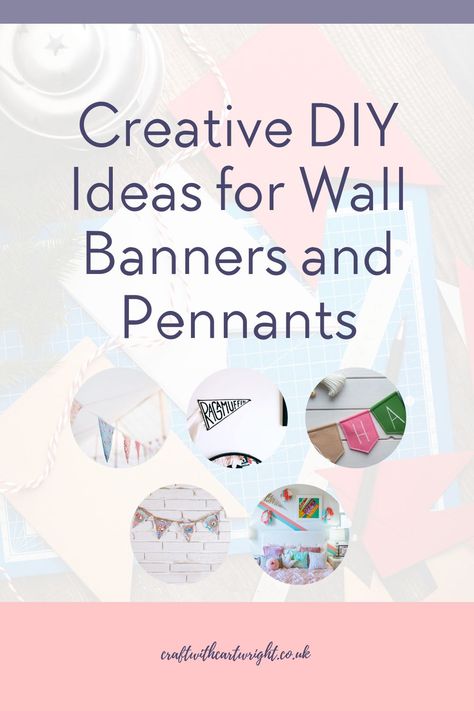 DIY Ideas for Wall Banners and Pennants - Craft with Cartwright Diy Banners Ideas, Banner Decoration Ideas, Diy Rainbow Wall, Diy Pennant Banner, Homemade Banners, Kids Giveaway, Flag Diy, How To Make Glitter, How To Make Banners