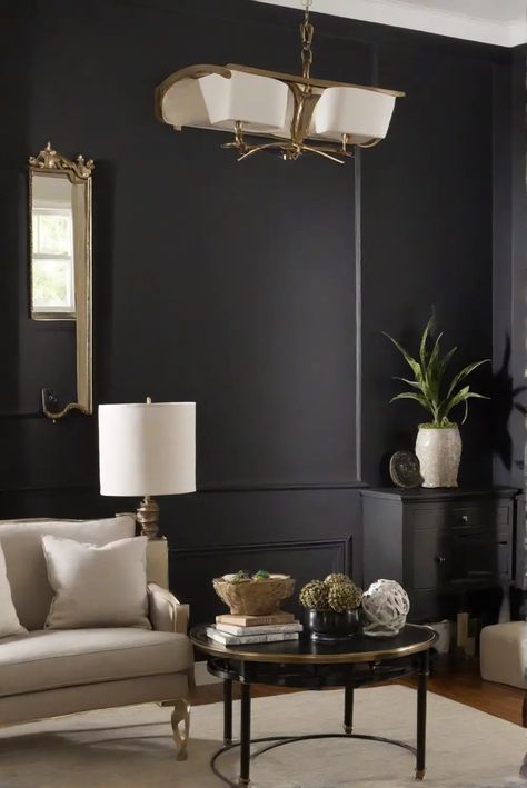 1. Black Bean
2. Wall Paint
3. Living Room
4. 2024's Top Picks Sw Black Bean Paint, Sw Black Bean, Black Walls Living Room, Dark Academia Office, Energy Colors, Living Room 2024, Black Painted Walls, Academia Office, Charcoal Walls