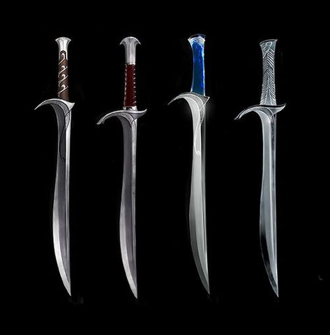 Pardon my Elvish — Orcrist - The Hobbit concept art by Paul Tobin Hobbit Concept Art, Fantasy Blade, Types Of Swords, Art Tumblr, Cool Swords, Cool Knives, Fantasy Armor, Medieval Fantasy, Tolkien