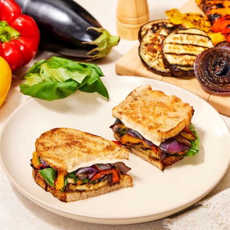 Nugget Markets Grilled Eggplant Sandwich Recipe Eggplant Sandwich, Sandwich Menu, Specialty Sandwiches, The Nugget, Grilled Bread, Vegetables Recipes, Grilled Eggplant, Whats For Lunch, Sandwich Recipe