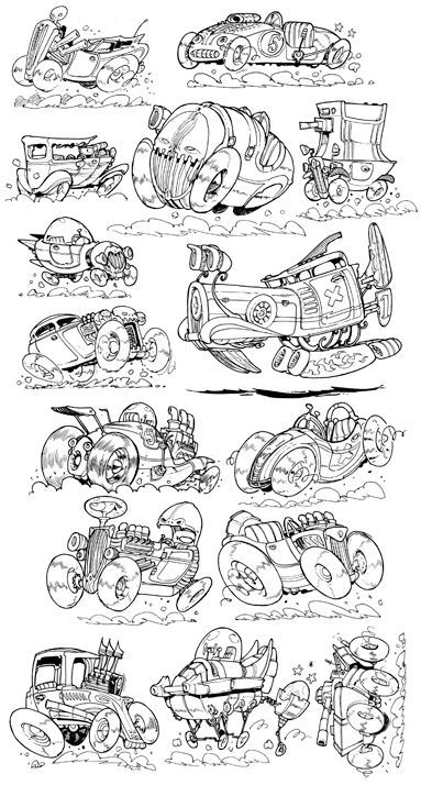 Designing Sketches, Etherington Brothers, Cars Illustration, Vehicle Illustration, Cartoon Cars, Car Design Sketch, Prop Design, Car Drawings, Old Cartoons