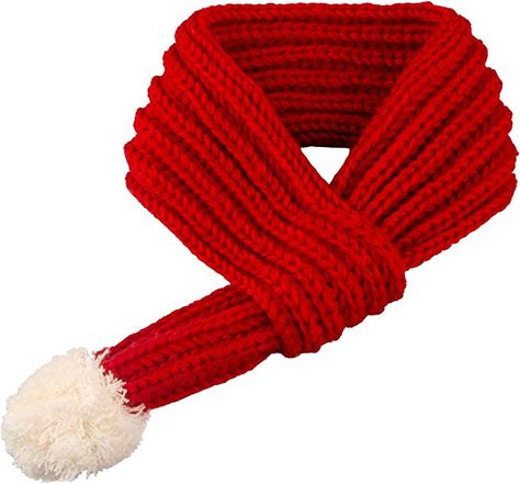 Amazon.com : Yuyeran Dog Christmas Knitted Scarf Red Knit Scarves with Fuzzy Pompom Neck Warmer Bandana Xmas Holiday Winter Pet Puppy Cat Costume (L) : Pet Supplies Fuzzy Scarf, Dogs Christmas, Winter Puppy, Knit Scarves, Cat Scarf, Cat Costume, Dog Scarf, Small Animal Supplies, Pet Scarf