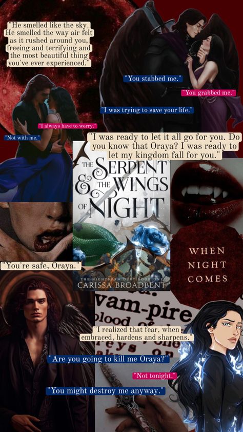 Book aesthetic Carissa Broadbent, Book Reading Journal, Vampire Books, Night Book, The Serpent, Dark Romance Books, Top Books To Read, World Of Books, Book Boyfriends