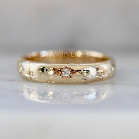 Star Engraving Wedding Band Celestial Wedding Band, Starburst Celestial Diamond Ring, starburst ring, star engraving band, star inspired ring, star diamond ring, vintage style band, vintage style ring, celestial ring, celestial wedding band, starburst band, star wedding band, 14k gold band, diamond wedding band, art deco band, celestial wedding band, flush set ring, celestial ring, wide gold band, gold wedding band, eternity band, eternity band ring, unique diamond band, anniversary band, Diamond Gold Band, Gem Breakfast, Wedding Stack, Star Wedding Band, Wedding Band Engraving, Wedding Bands For Her, Celestial Wedding, Zierlicher Ring, Solid Gold Band