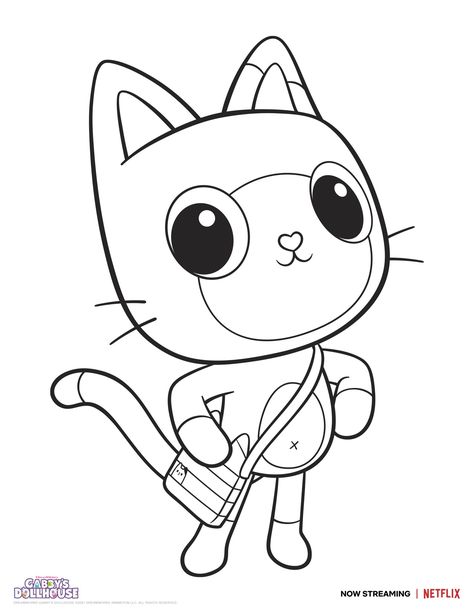 Free Gabby's Dollhouse Coloring Pages Dollhouse Coloring Pages, Gabby Cat, Pandy Paws, Gabby Dollhouse, Color Sheets, Zip Lining, Muppet Babies, Printable Coloring Sheets, Unicorn Cat