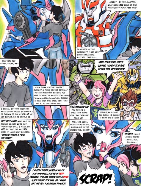 Tfp Arcee X Jack, Transformers Prime Arcee And Jack, Transformers Prime Comics, Arcee And Jack, Arcee X Jack, Arcee Tfp, Transformers Prime Arcee, Arcee Transformers Prime, Transformers Prime Funny