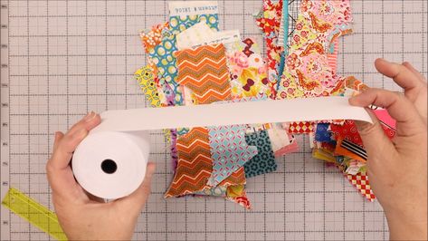 Sewing Scraps Together Using Ticker Tape Adding Machine Tape Quilting, Ticker Tape Quilt, Crumb Quilting, Quilt Planner, Rail Fence Quilt, Layer Cake Quilt Patterns, Crumb Quilt, Quilting 101, Jelly Roll Quilt Patterns