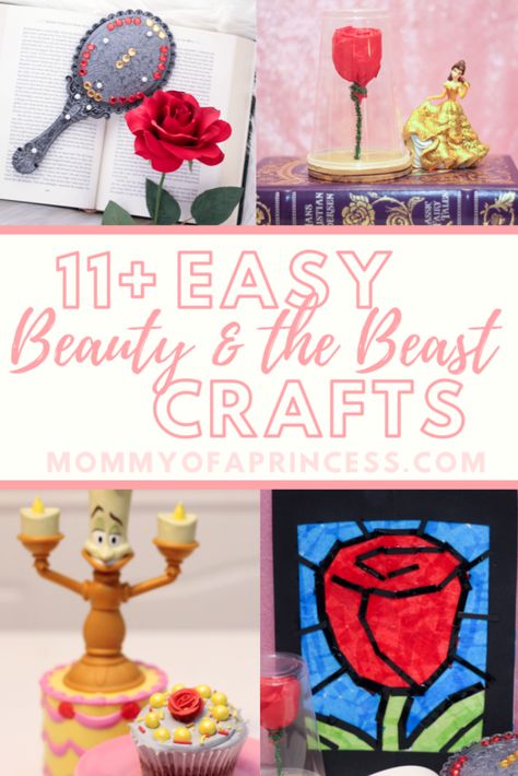 11+ Easy Beauty and the Beast Crafts {Disney Activities at Home} Beauty And The Beast Crafts, Disney Movie Night Food, Disney Crafts For Kids, Beauty And The Beast Art, Fairy Tale Crafts, Disney Activities, Princess Crafts, Beauty And The Beast Movie, Beauty And The Beast Party