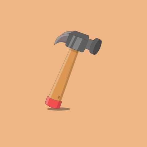 Vector hammer | Premium Vector #Freepik #vector #shovel #hammer #tools #tool Cartoon Orange, Shovel, Premium Vector, Orange Color, Graphic Resources, Lab, Tools, Quick Saves, Color