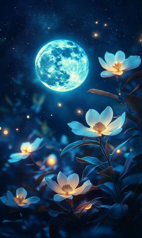 Full Moon Images, Night Cafe, Glowing Flowers, Beauty Professional, Draw Together, Moon Images, Moon Flower, Pretty Wallpapers Backgrounds, Professional Photography