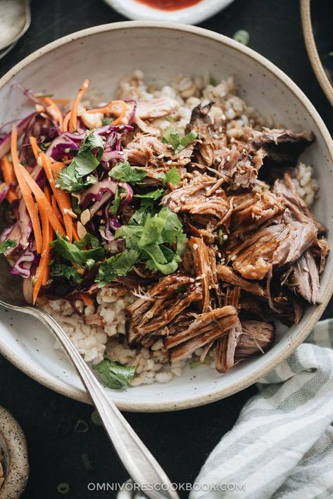 Asian-Style Instant Pot Pulled Pork - Tender, juicy pork with a melt-in-your-mouth texture made in a rich Asian sauce. It’s just about everything you need for a weekday dinner because it takes no time to put together. #easy #glutenfree #recipe #shoulder Instant Pot Asian, Asian Pulled Pork, Instant Pot Pulled Pork, Pork Shoulder Recipes, Glutenfree Recipe, Asian Pork, Best Chinese Food, Authentic Chinese Recipes, Mapo Tofu