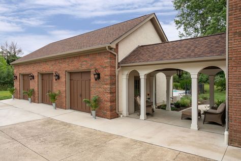 Garage & Breezeway Addition - Garage - Columbus - by The Cleary Company | Houzz Garage Open To Backyard, Enclosing Garage Ideas, Breezeway Between House And Garage, Detached Garage Breezeway, Breezeway Addition, Breezeway To Garage, Different Styles Of Houses, Garage Breezeway, Styles Of Houses