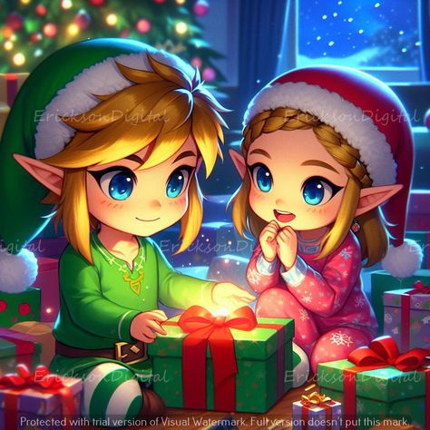 Zelda Christmas Pfp, Nintendo Christmas Art, Toon Link And Zelda, Christmas Link Zelda, Xenoblade Chronicles 2 Pyra Art, Uma Thurman Poison Ivy, Ocarina Of Times, Botw Zelda, Pony Horse