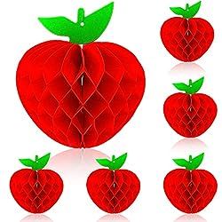 Apple Classroom Decorations, Apples Decorations, Hanging Classroom Decorations, Red Classroom Decor, Apple Theme Parties, Honeycomb Garland, Decorations For Classroom, Back To School Decorations, Red Classroom