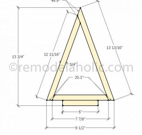 Remodelaholic | DIY Wood Triangle Tree for Easy Christmas Decor #clay #christmas #decorations #claychristmasdecorations front view dimensions Christmas Decor Triangle Tree Kids Woodworking Projects, Wood Triangle, Easy Christmas Decor, Christmas Diy Wood, Woodworking Shop Plans, Woodworking Shop Layout, Wooden Christmas Decorations, Pallet Christmas, Woodworking Projects For Kids