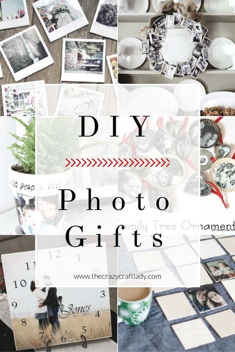 DIY Photo Gifts - The Crazy Craft Lady Diy Photo Gifts, Diy Photo Canvas, Picture Gifts Diy, Custom Picture Gifts, Drive Safe Keychain, Homemade Pictures, Photo Collage Diy, Homemade Gifts For Mom, Photo Christmas Gifts