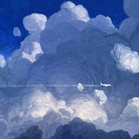 Fantastical Atmospheres Are Rendered with Dark Impasto Strokes in Digital Paintings by RHADS | Colossal Artem Chebokha, Colossal Art, Cloud Painting, 판타지 아트, Dark Forest, Art Plastique, The Clouds, Digital Painting, Digital Artist