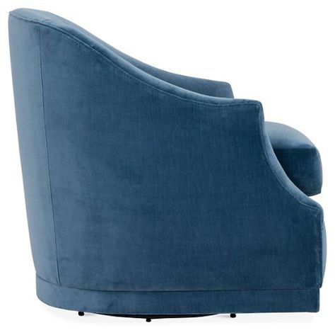 Bridget Swivel Club Chair, Harbor Blue Velvet $2,145.00 Swivel Club Chairs, Chair And Ottoman Set, Velvet Slippers, Ottoman Set, Navy Velvet, Club Chair, Club Chairs, Swivel Chair, Slipper Chair