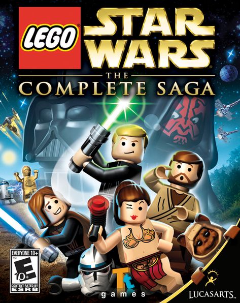 Video Game LEGO Star Wars: The Complete Saga Lego Video Game Box Art Lego Poster, Lego Games, Star Wars Games, Xbox 360 Games, Wii Games, Original Trilogy, Buy Lego, Video Games Pc, Star Wars Movie