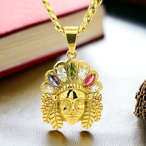 https://www.etsy.com/listing/1709503861/lax-jewelry-simulated-diamond-cubic?ref=listings_manager_grid Lax Jewelry Simulated Diamond Cubic Zirconia Pendant with 18k Gold Plated Indian Head Symbol #necklace #pendant #jewelry #jewelrystores #silverrnecklace #silverpendant #silverpendant #tredning #trend #jewelrystore #gemstone #gemstones #trending #etsy #nativeamerican #indian #indiannecklace #indianpendant Egypt Culture, Native American Chief, Symbol Necklace, Indian Necklace, Silver Jewelry Necklace, Indian Head, Indian Culture, Silver Pendants, Necklace Pendant