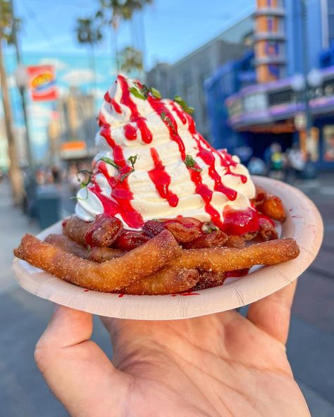 ＦｏｏｄＡｔＤｉｓｎｅｙｌａｎｄ (@foodatdisneyland) posted on Instagram: “Strawberry Shortcake Funnel Cake Fries from Award Wieners in DCA 🍓 • $8.99 Magic Key Holder Discount Available 🎡🗝 • Strawberry shortcake…” • Mar 5, 2022 at 1:46am UTC Funnel Cake Fries, Magic Key, Funnel Cake, Pepperoni Pizza, Strawberry Shortcake, Key Holder, Funnel, Hollywood, Key