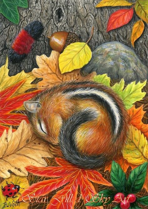 Easy Landscape Paintings, Woodland Animal Art, Forest Drawing, Fall Canvas Painting, Learn Watercolor Painting, Leaf Drawing, Fallen Leaves, Autumn Scenes, Halloween Painting