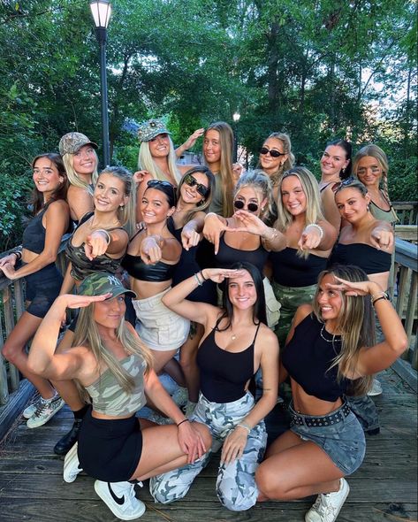 #workweek #sorority #armytheme #camotheme #sororitygirls #theme #gammaphibeta Hunted Down The Best Little Sorority, Camo Work Week Sorority, Camo Sorority Theme, Camp Sorority Theme, Sorority Work Week Themes, Work Week Themes Sorority, Spirit Week Themes, Sorority Work Week, Mission Impossible Theme