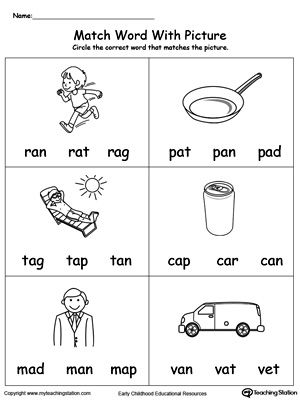 **FREE** Match Word with Picture: AN Words Worksheet. Topics: Phonics, Reading, and Word Families. An Words Worksheets, An Words, Words Worksheet, Cvc Words Kindergarten, English Worksheets For Kindergarten, Kindergarten Phonics Worksheets, Word Family Worksheets, Family Worksheet, Three Letter Words