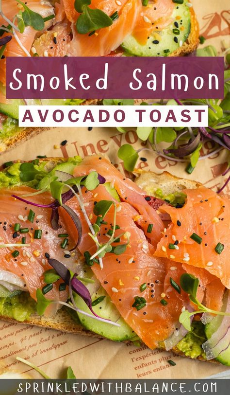 Smoked Salmon Avocado Toast Smoked Salmon For Breakfast, Breakfast Smoked Salmon, Smoked Salmon Brunch Ideas, Smoked Salmon Avocado Toast, Smoked Salmon Recipes Breakfast, Avocado Toast With Salmon, Salmon Avacado, Salmon Omelette, Salmon Avocado Toast