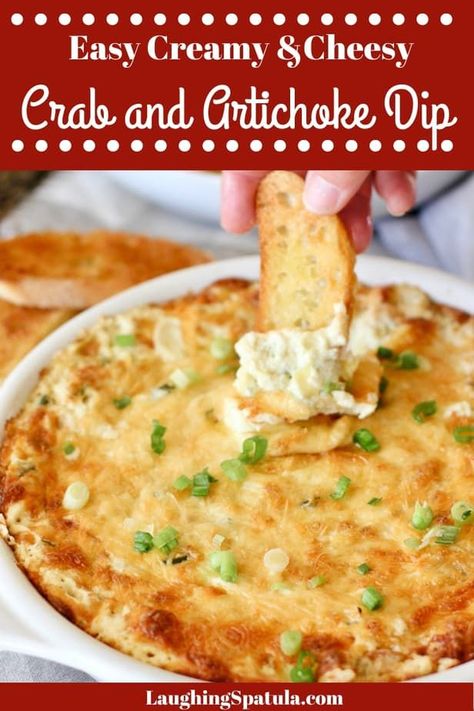 Crab Artichoke Dip, Baked Crab Dip, Artichoke Appetizer, Homemade French Onion Dip, Crab And Artichoke Dip, Crab Appetizer, Baked Crab, Holiday Entertaining Food, Poblano Pepper