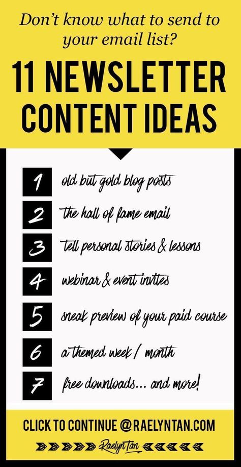 Newsletter content ideas for you? Grow your email list and get more subscribers with these email content tips! Keep your list engaged and nurture your blog audience! #newsletter #content #ideas #email #list Newsletter Content Ideas, Newsletter Content, Email Marketing Examples, Email Marketing Inspiration, Learn Marketing, Email Marketing Newsletter, Email Marketing Design, Email Marketing Tools, Email Marketing Campaign