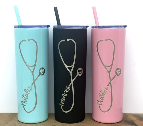 PRICES MAY VARY. TOTALY CUSTOMIZABLE - Get your personalized tumbler by pressing the "Customize Now", designed and engraved in the USA. FAST SHIPPING - Ships out in 1-2 days once your order enters our system. PERFECT GIFT - Perfect gift for Teachers, Bridal Parties, Father's, Mother's day, Christmas or any other special occasion. STAINLESS STEEL - Double-Wall Insulated - Keep drinks hot and cold for hours without messy condensation. Food safe, shatter proof, BPA free tumbler LASER ENGRAVED - Pro Best Gifts For Nurses, Glitter Water Bottles, Glitter Water, Water Bottle Stainless Steel, Nurse Stethoscope, Doctor Gift, Nurse Graduation Gift, Engraved Tumbler, Nursing Assistant