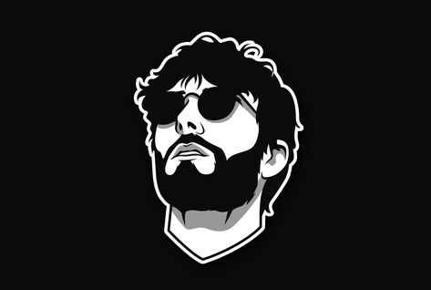 Draw minimalist gaming, social media profile picture by Theartofbren Profile Picture Avatar, Adobe Illustrator Portrait, Black Avatar, Beard Illustration, Gaming Profile Pictures, Tipografi 3d, Beard Art, Motorcycle Illustration, Sports Posters