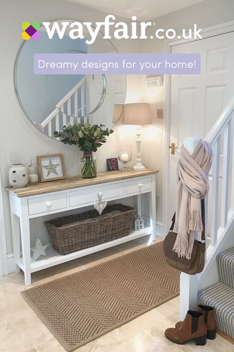 Get inspired by Wayfair customers, just like you! Find something to suit your style at prices you’ll love PLUS enjoy daily deals and free delivery to most of the UK. Creating a beautiful home has never been easier! Country Foyer, Mudroom Shelves, Country Hallway, Cottage Hallway, Vstupná Hala, Entrance Hall Decor, Hallway Inspiration, Hallway Designs, Hallway Design