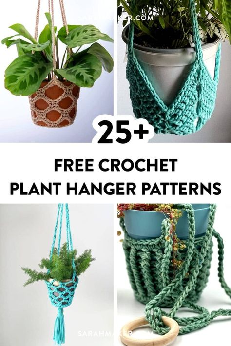 Crochet Plant Hangers, Crochet Plant Hanger, Crochet Hanging, Wall Plant Hanger, Macrame Plant Hanger Patterns, Diy Macrame Plant Hanger, Diy Plant Hanger, Crochet Plant, Plant Hangers