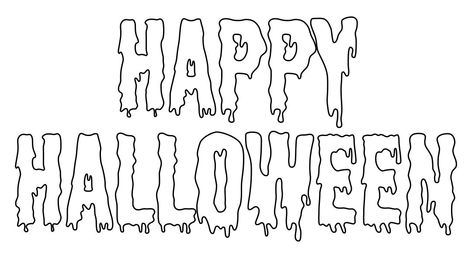 Halloween Decor Paper, Halloween Words Printables, Halloween Signs And Sayings Free Printable, Happy Halloween Printable Free, Halloween Paper Crafts Free Printable, Free Printable Halloween Decorations, Halloween Letters Printable, Halloween Templates Free Printable, Halloween Printables Free Templates