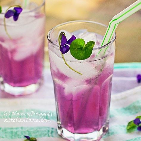 Got Violets and Lemons? Make Violet Lemonade Violet Lemonade, Springtime Recipes, Woman Health, Plant Medicine, Wild Edibles, Flower Food, Dye Free, Edible Flowers, Naturally Beautiful