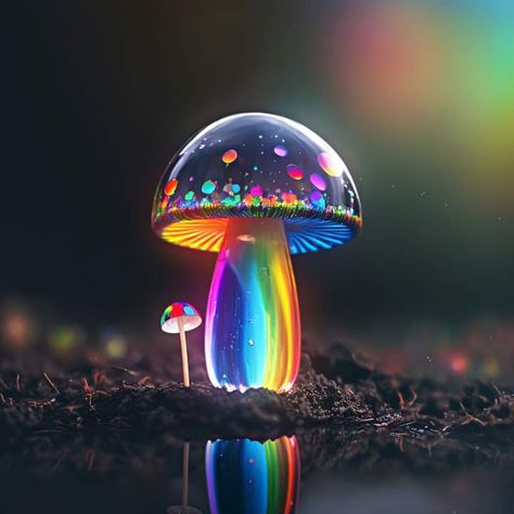 Iridescent Mushroom, Rainbow Images, Dark Rainbow, Mushroom Wallpaper, Funny Monsters, Rainbow Aesthetic, Taste The Rainbow, Beautiful Wallpapers Backgrounds, Rainbow Items