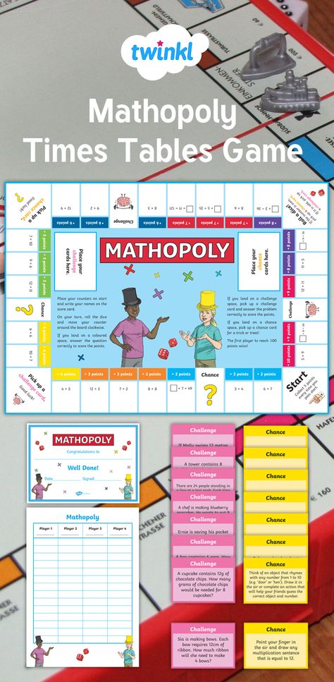 Mathematics Board Game, Multiplication Board Games Diy, Math Game Board, Time Maths Activities, Mathopoly Board Game, Teacher Math Ideas, Math Related Board Games, Math Board Games Middle School, Multiplication Board Games