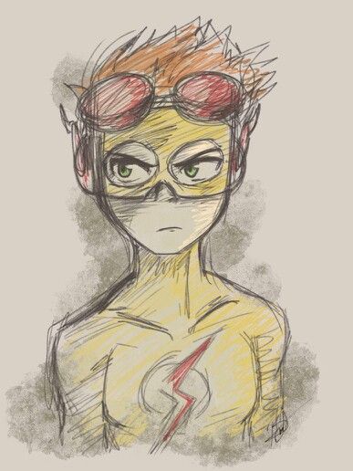 Kidflash The Flash Drawing Sketches, Dc Drawings, Robin Drawing, Flash Sketch, Captain Marvel Shazam, Naruto Sketch Drawing, Wally West, Kid Flash, Cartoon Sketches