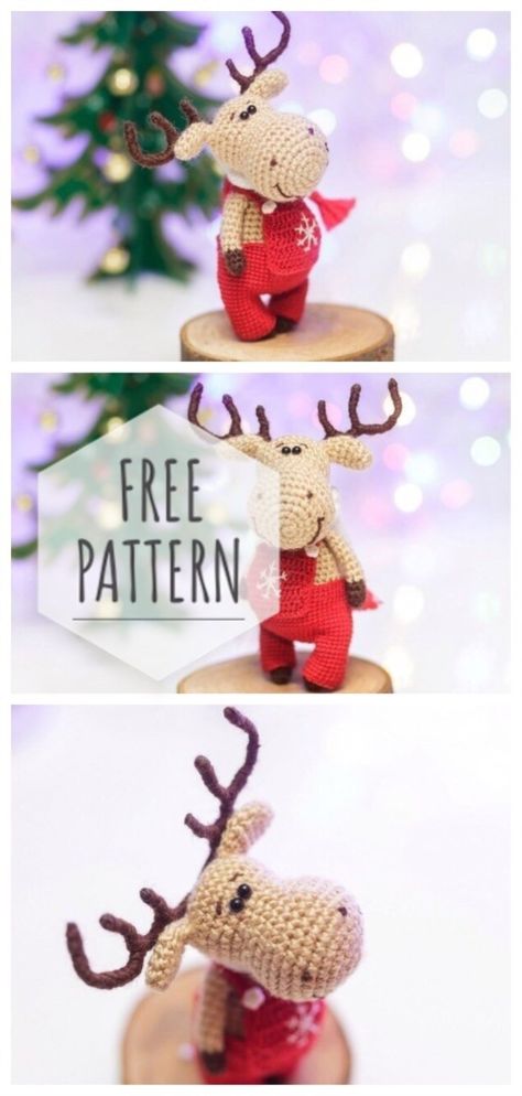 New Year elks Confection Au Crochet, Crochet Abbreviations, Crochet Elephant, Holiday Crochet, Christmas Crochet Patterns, Amigurumi Free, Amigurumi Free Pattern, Hello Dear, Crochet Patterns Amigurumi