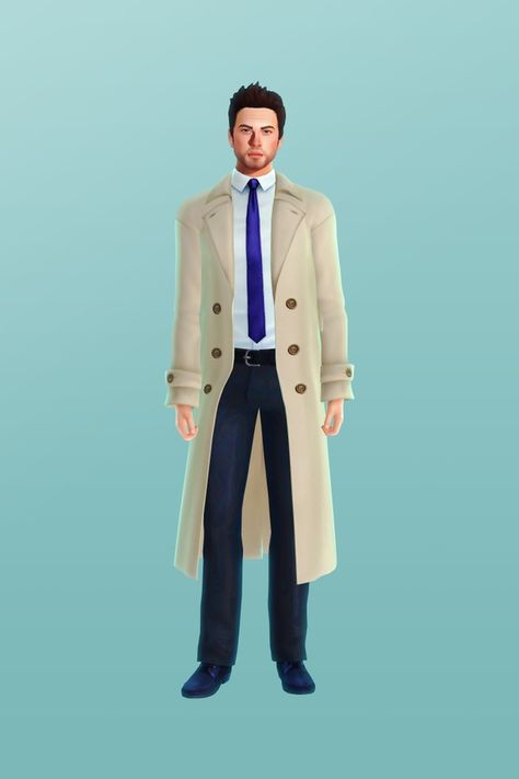 Sims 4 Long Coat, Maxis Match Male, Male Coat, Sims 4 Patreon, Male Clothing, Patreon Logo, Maxis Match, Custom Content, The Sims 4