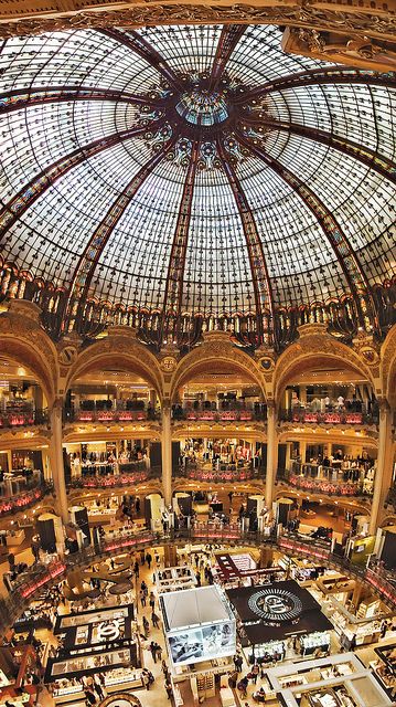 A little shopping at Galleries Lafayette, Paris  Most beautiful shopping mall. Paris Destinations, Paris Metro Stations, Shaun Cassidy, Paris History, Lafayette Paris, Paris Rooftops, Paris Food, Fav Place, Paris Metro