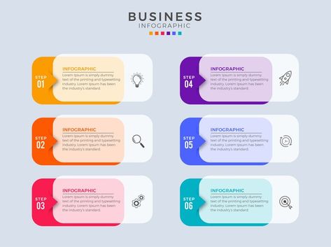 Infographic steps 6 flat design | Premium Vector #Freepik #vector #infographic #template #chart #timeline Inphographic Design Ideas, Informational Infographics, Steps Graphic Design, Charts Design, Infographic Steps, Mẫu Power Point, Infographic Layout, 브로셔 디자인, Desain Ui