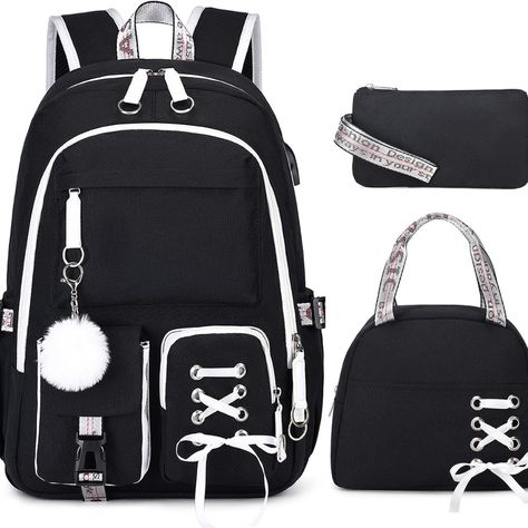 Backpacks for Girls, Girls Backpack with Lunch Box and Pencil Case for Teen Kids Elementary Middle High School College Student, Children School Backpack Bookbag with USB Charging Port (Black)
#backtoschool
Amazon Affiliate Backpacks For Girls, Girls Backpack, Cute Selfies Poses, School Backpack, College Student, Girl Backpacks, School College, Kids Backpacks, School Backpacks