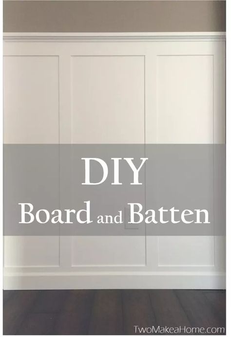 $30 DIY Board and Batten - Our front entryway needed a big time refreshing. It faces the north, so it doesn't ever get a lot of natural light and it was just to Board And Batten Foyer, Board And Batten Dining Room, Diy Board And Batten, Simple Headboard, Board And Batten Wall, Diy Remodel, Board And Batten, Room Remodeling, Wainscoting