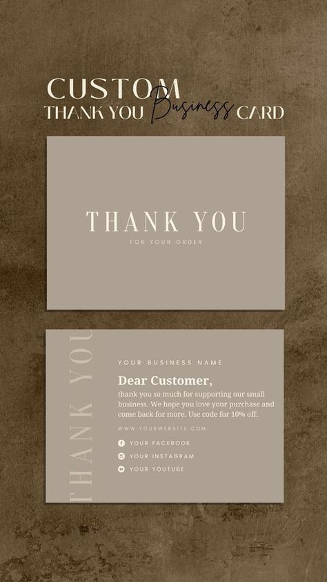 Business Card Beauty, Desain Merek, Jewelry Packaging Design, Business Branding Inspiration, Small Business Cards, Packaging Ideas Business, Small Business Packaging Ideas, Small Business Plan, Thank You Card Design