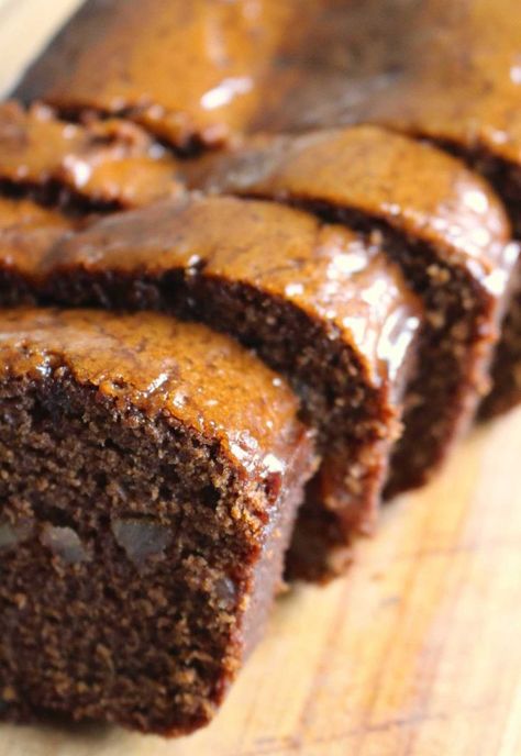 "I made two last week and took one... - Fine Southern Dish Sticky Jamaican Ginger Cake 12 Tomatoes, Jamaican Ginger Cake, Sticky Ginger Cake, Jamaican Desserts, Loaf Breads, Best Treats, Ginger Cake, Holiday Goodies, Candied Ginger