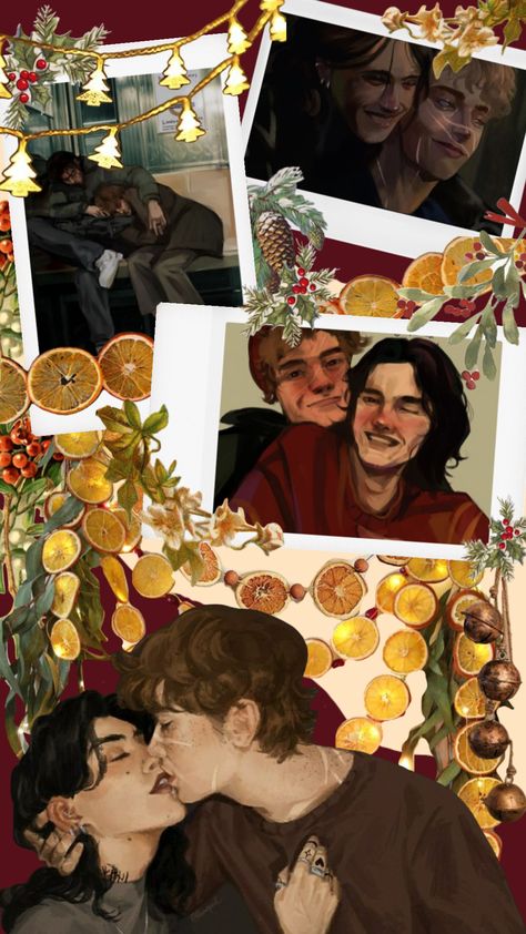 Marauders Christmas, Wolfstar Christmas, Marauders Christmas Aesthetic, Subtle Wolfstar Wallpaper, Marauders Fan Art Wallpaper Laptop, Wolfstar Phone Wallpaper, Marauders Christmas Fanart, Marauders Fan Art, Remus Lupin